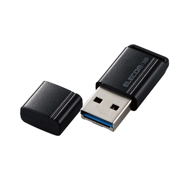 エレコム 外付け ポータブルSSD 128GB USB3.2(Gen1) スライド式 直挿し