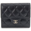 シャネル シャネル 三つ折り財布 ブラック AP0229 B10583 C3906 GD COMPACT WALLET Caviar Skin BLACK ブラック×ゴールド 【並行輸入品】