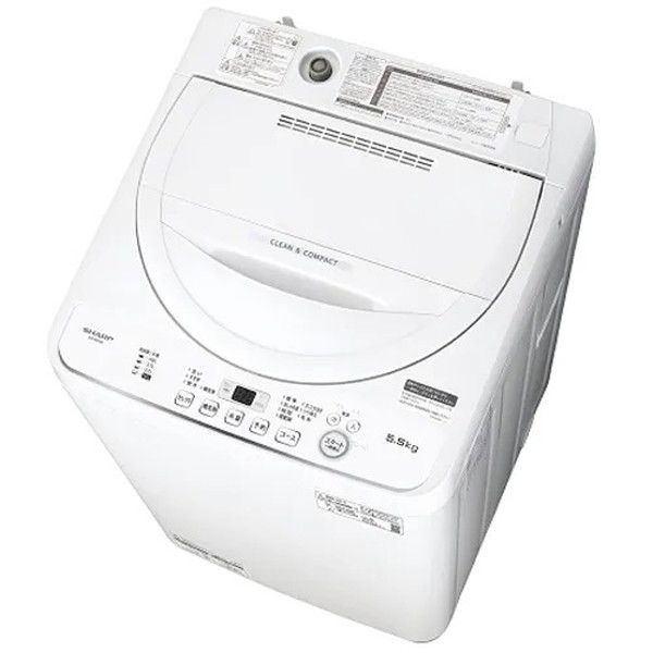 SHARP ES-GE5G-W ホワイト系 [全自動洗濯機 (5.5kg)] | 激安の新品・型落ち・アウトレット 家電 通販 XPRICE -  エクスプライス (旧 PREMOA - プレモア)