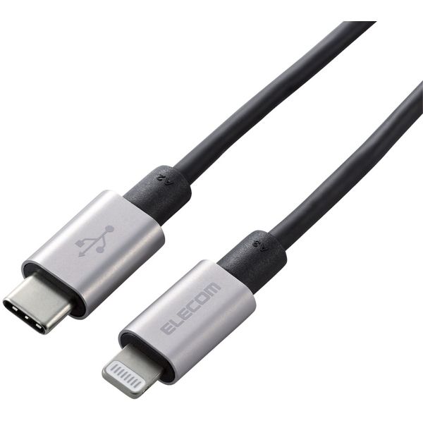 ELECOM MPA-CLPS10GY O[ [USB-C to LightningP[u (ϋvdl)]