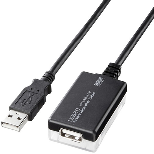 SANWA SUPPLY KB-USB-R212 [12m延長USBアクティブリピーターケーブル