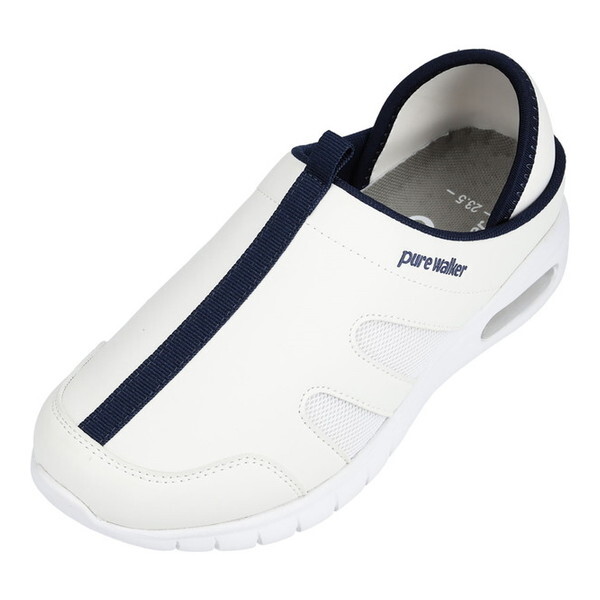 pure walker ピュアウォーカー 2WAYナースシューズ ネイビー 24.0cm PW0513 505