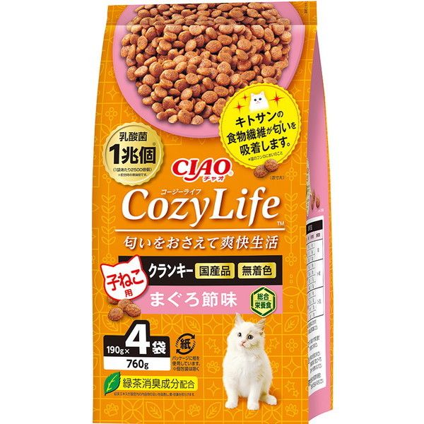 いなばペットフード CIAO Cozy Life クランキー 子ねこ用 まぐろ節味