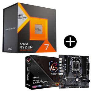 AMD Ryzen7 7800X3D W/O Cooler (8C/16T 4.2Ghz 120W) 100-100000910WOF ゲーミングプロセッサー + ASRock B650M PG Lightning マザーボード セット