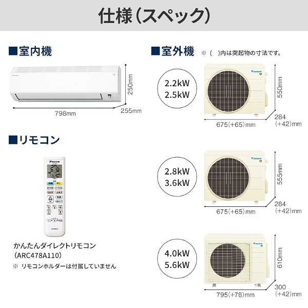 DAIKIN S226ATES-W ホワイト Eシリーズ [エアコン (主に6畳用)] | 激安