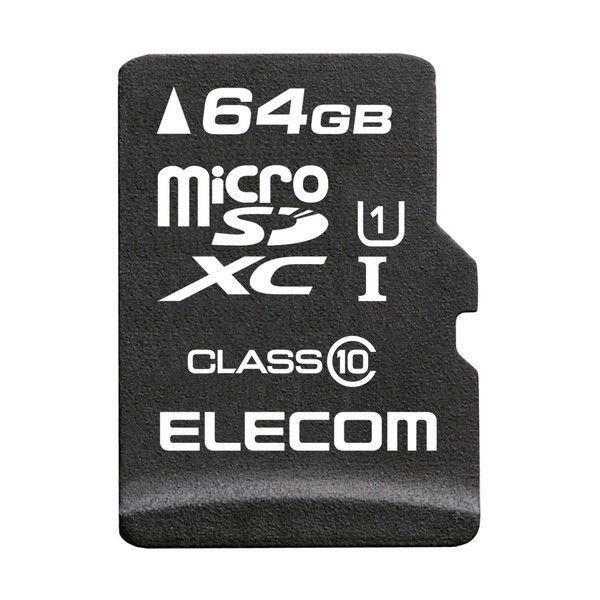ELECOM MF-MSD064GC10R MicroSDXCカード データ復旧サービス付 Class10 64GB