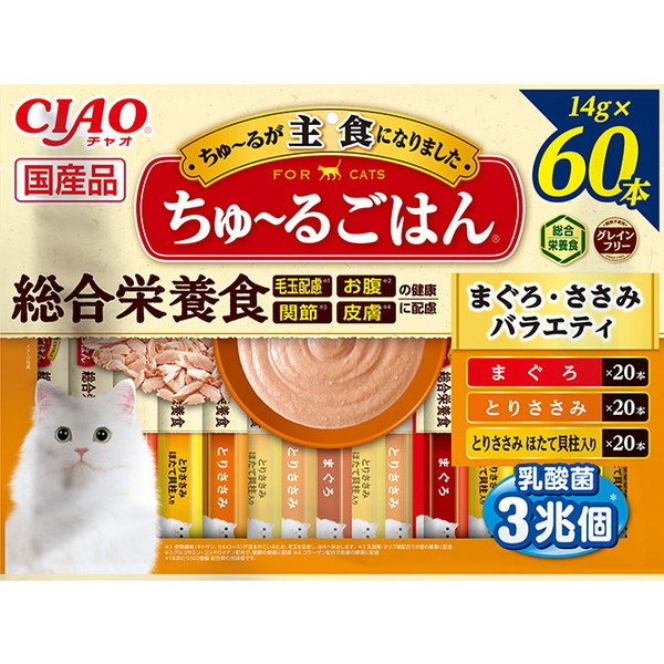 ついに再販開始 CIAO すごい乳酸菌ちゅ〜る 総合栄養食バラエティ 14g×30本 いなばペットフード スゴイチユ-ルソウゴウエイヨV30P 