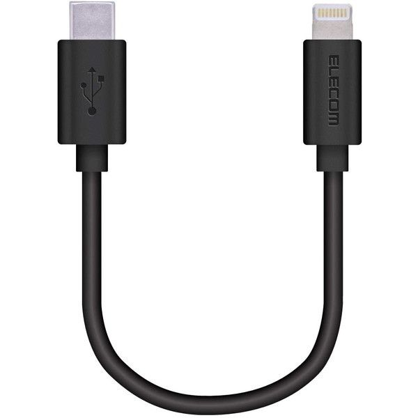 ELECOM MPA-CL01BK USB C-LightningP[u X^_[h 0.1m ubN