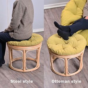 Rattan World C033NDL ラタン スツール&オットマン&テーブル 3WAY仕様