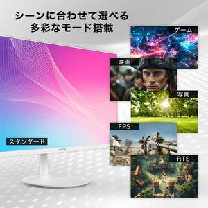 MAXZEN 27インチ ゲーミングモニター MGM27CHO1-Q180-WH MAXZEN MGM27CH01-Q180-WH ホワイト [27型 液晶ディスプレイ] | 激安の