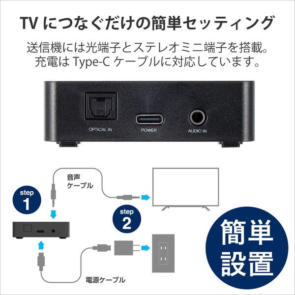 エレコム TVスピーカー ワイヤレス 2.4GHz ネックバンドタイプ