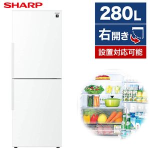 SHARP SJ-PD28H-W アコールホワイト [冷蔵庫 (280L・右開き