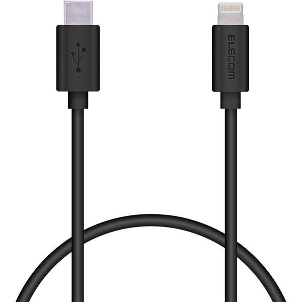 ELECOM MPA-CL05BK USB C-LightningP[u X^_[h 0.5m ubN