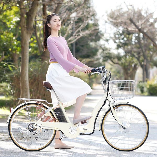 21Technology DA243 アイボリー [折畳電動アシスト自転車（24インチ・3