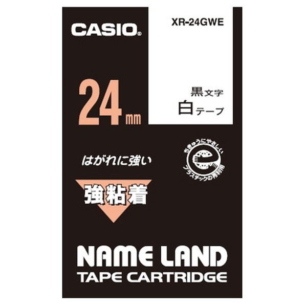 まとめ) カシオ CASIO ネームランド NAME LAND 強粘着テープ 24mm×5.5m ...