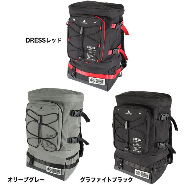 DRESS フィッシングリュック グラファイトブラック | 激安の新品