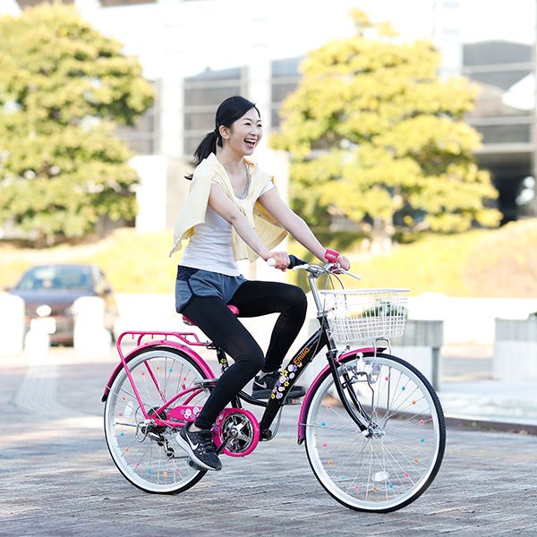 【新品★未使用】子供自転車”EM226” 22インチ ブラックピンク 21Technology EM226 ブラック/ピンク [子供用自転車（22インチ・6段