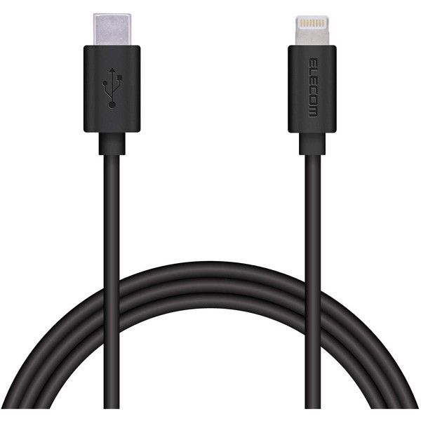 ELECOM MPA-CL10BK USB C-Lightningケーブル スタンダード 1.0m ブラック