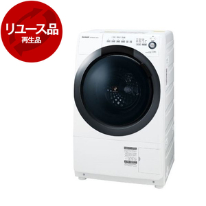 アウトレット】【リユース】SHARP ES-S7D-WL ホワイト系 [ドラム式洗濯