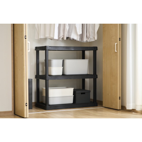 アイリスオーヤマ PLR-9143 ブラック [プラスチックラック] | 激安の