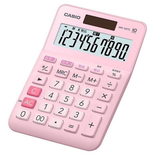 CASIO(カシオ) MW-100TC-PK ピンク [電卓(10桁・W税率計算対応)] 激安の新品・型落ち・アウトレット 家電 通販  XPRICE エクスプライス (旧 PREMOA プレモア)