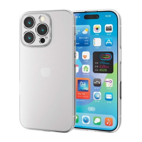 ELECOM PM-A24CUCTKCR NA [iPhone16 Pro P[X \tg Jo[ JYی݌v Ɍی]