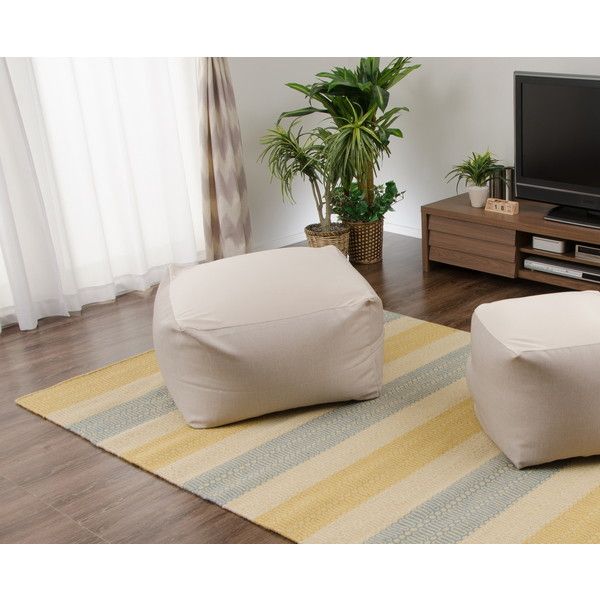 1人掛けビーズクッション ベージュ 奥行82×幅74×高さ62 cm 1人掛けビーズクッション ベージュ 奥行82×幅74×高さ62 cm 【公式通販】