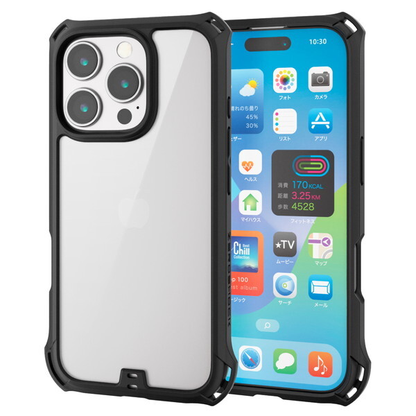 ELECOM PM-A24CZEROFCBK [iPhone16 Pro ZEROSHOCK P[X]