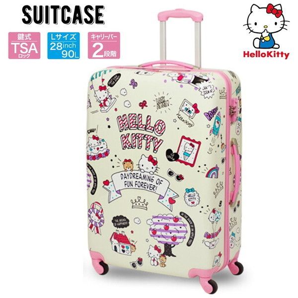 SIS HK-SUC-01-L1 ベージュ Hello Kitty(ハローキティ) [4輪スーツケース(Lサイズ・90L)]