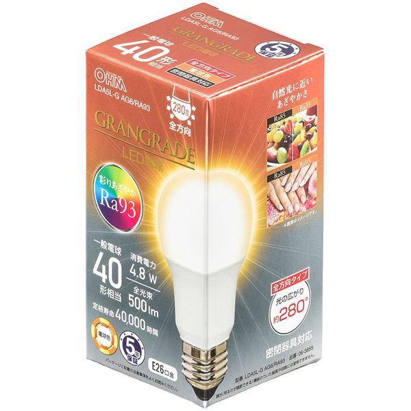 �I�[���d�@ LDA5L-G AG6/RA93 [LED�d�� E26 40�`���� �d���F]