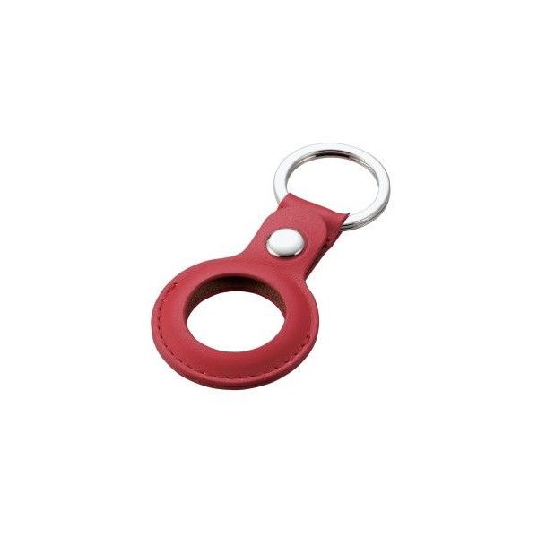 AirTagレザーキーリング〈レッド〉