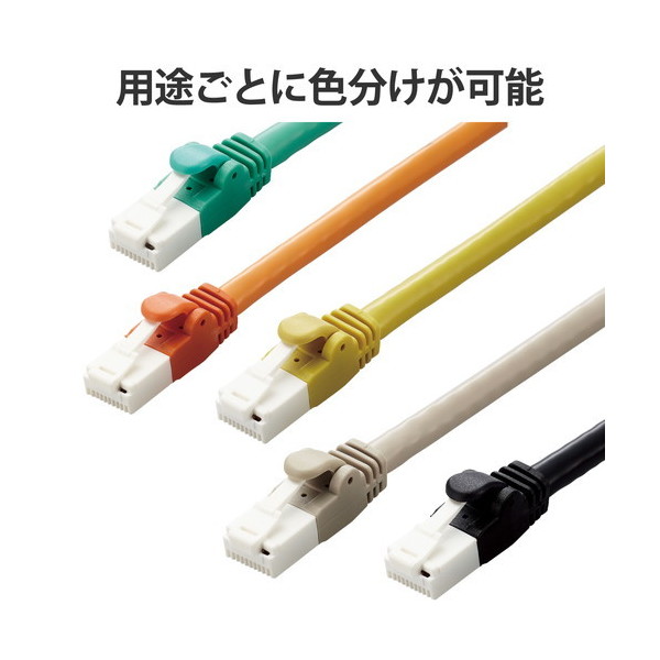 ELECOM LD-GPAT/BK2/RS ブラック [LANケーブル CAT6A 2m 高速 10Gbps