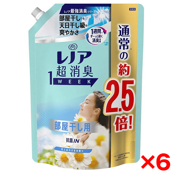 6個セット】PG レノア 超消臭1WEEK 柔軟剤 部屋干し用 花とお日様の香り 詰め替え 特大サイズ 980mL  激安の新品・型落ち・アウトレット 家電 通販 XPRICE エクスプライス (旧 PREMOA プレモア)