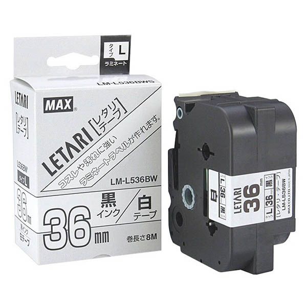 MAX LM-L536BW ���E������ [�r�[�|�b�v�~�j�p���^���e�[�v(��36mm�E8m)]