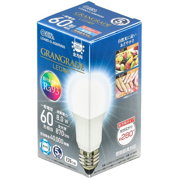 I[d@ LDA8D-G AG6/RA93 [LEDd E26 60` F]