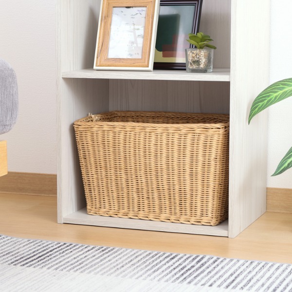 三枚組✨壁につけれる家具　カラーボックスやウェルカムボードに‼️ 不二貿易 43864 カラーボックス3段 A4対応 ホワイトウォッシュ | 激安