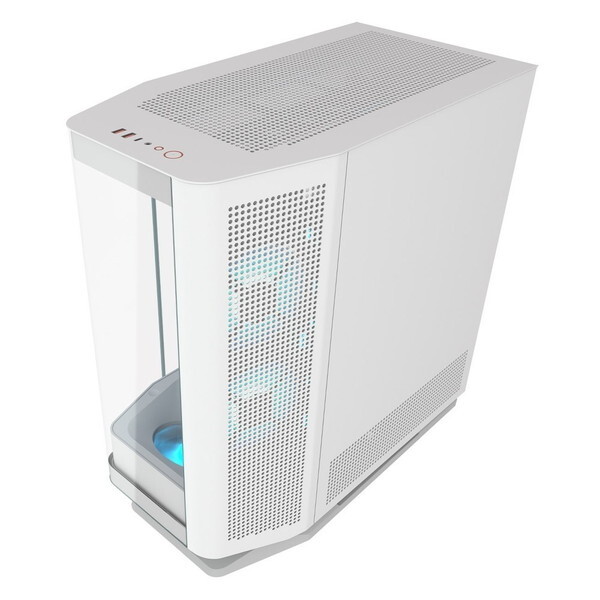 ★COUGAR 湾曲強化ガラス　タワーケース　CGR-58M6W-RGB COUGAR CGR-58M6W-RGB (FV270 RGB White) ホワイト [PCケース