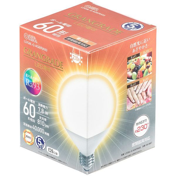 I[d@ LDG8L-G AG6/RA93 [LEDd {[d` E26 60` dF]