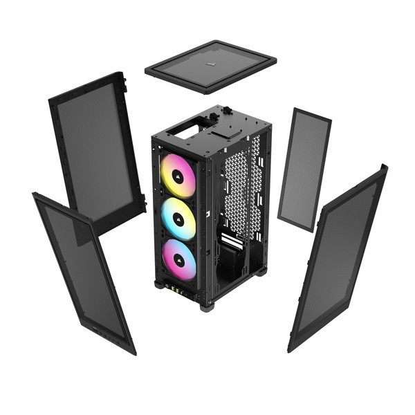 Corsair製　PCケース iCUE 2000D RGB Airflow CC-9011246-WW　ブラック 2000D RGB AIRFLOW Mini-ITX PC Case - Black