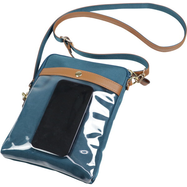 小田清 豊岡工房 牛革使いスマホが操作できるショルダー ブラック