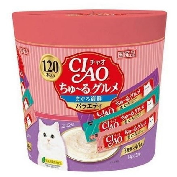 いなばペットフード CIAOちゅーるグルメまぐろ海鮮バラエティ(14g