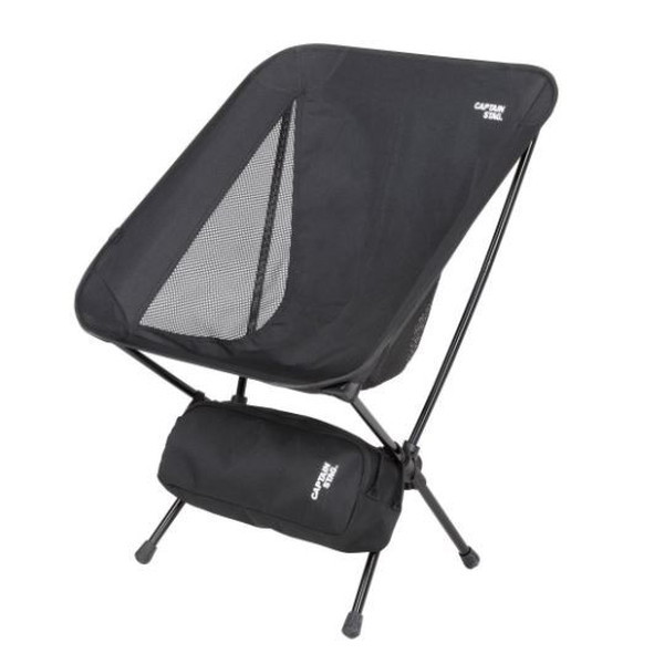 CAPTAIN STAG UC-1833 �g���b�J�[ �U ���C�g�`�F�A(�u���b�N)