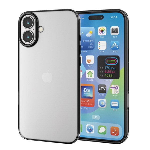 ELECOM PM-A24BUCTMBK ^bNubN [iPhone16 Plus \tgP[X]