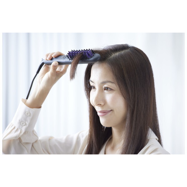 YA-MAN ダフニナノ DAFNI nano ブラシ型ヘアアイロン パープル DAFNI nano（ダフニ ナノ） / ブラシ型 ヘアアイロン ストレート