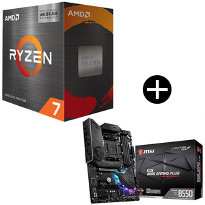 AMD Ryzen 7 5700X3D WOF W/O Cooler CPU + MSI MPG B550 GAMING PLUS