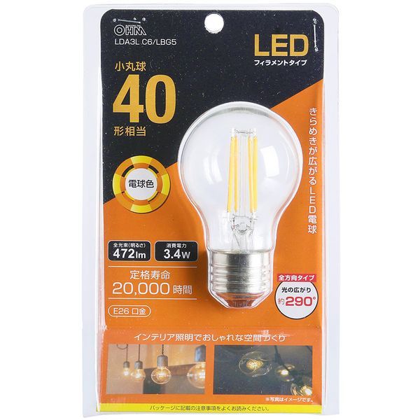 �I�[���d�@ LDA3L C6/LBG5 [LED�t�B�������g�d��(E26�����E40�`�����E���ۋ��E�d���F)]