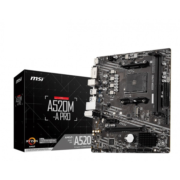 【国内正規品】 AMD Ryzen 5 5500 Wraith Spire Cooler CPU + MSI A520M-A PRO マザーボード  セット