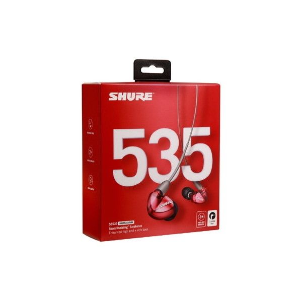 Shure 535 有線イヤホン 赤 Amazon.co.jp: SHURE シュア SE535LTD-A イヤホン 有線 レッド