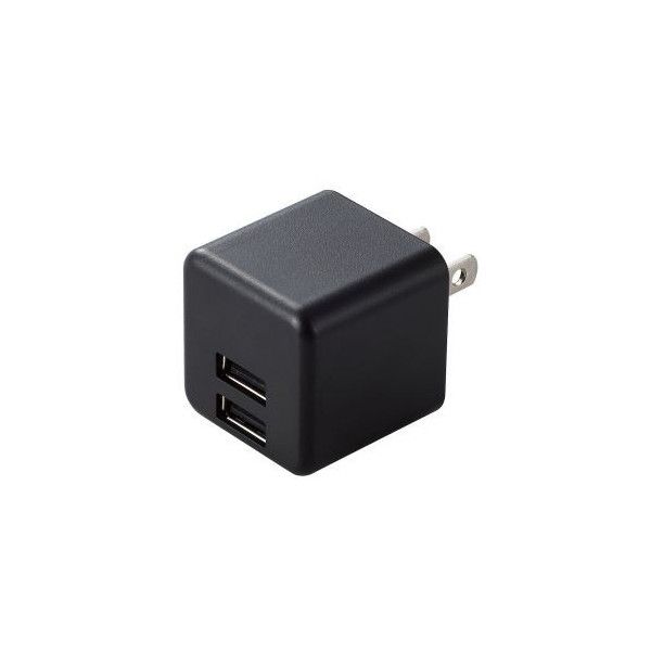 ELECOM MPA-ACU11BK ubN [X}z[d AC[d USB|[g×2 2.4Ao RpNg L[u^]