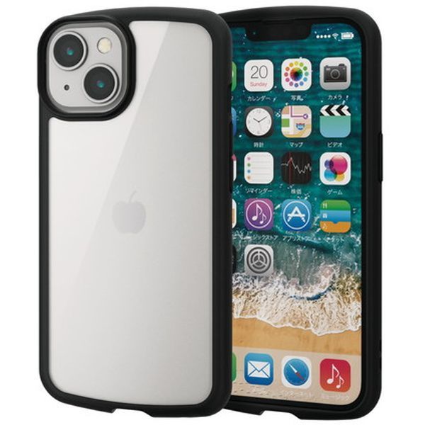 ELECOM PM-A22ATSLFCBK ubN [iPhone14/13 P[X Jo[ nCubh ϏՌ Ռz y ^ wʃNA]